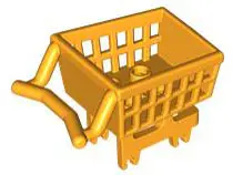 Bright Light Orange Minifigure, Utensil Shopping Cart Frame