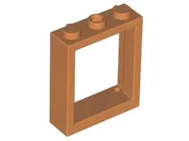 Medium Nougat Window 1 x 3 x 3 Flat Front