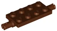 Reddish Brown Plate, Modified 2 x 4 with Pins and Thin Angled Supports
