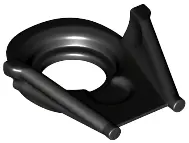 Black Minifigure Neck Collar SW Darth Vader Helmet Lower Jaw