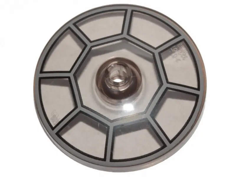 Trans-Brown Dish 4 x 4 Inverted (Radar) with Open Stud with Radial Jedi Starfighter / TIE Cockpit Pa