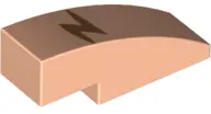 Light Nougat Slope, Curved 3 x 1 with Zigzag / Lightning Bolt Scar Pattern (Harry Potter Forehead)