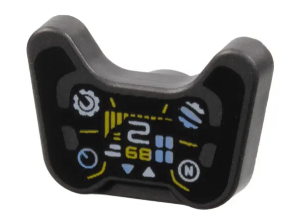 Pearl Dark Gray Minifigure, Utensil Video Game Controller with Steering Wheel Display Pattern
