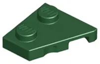 Dark Green Wedge, Plate 2 x 2  Left