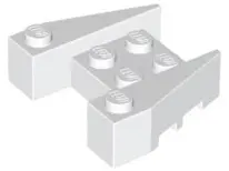White Wedge 3 1/2 x 4 with Stud Notches