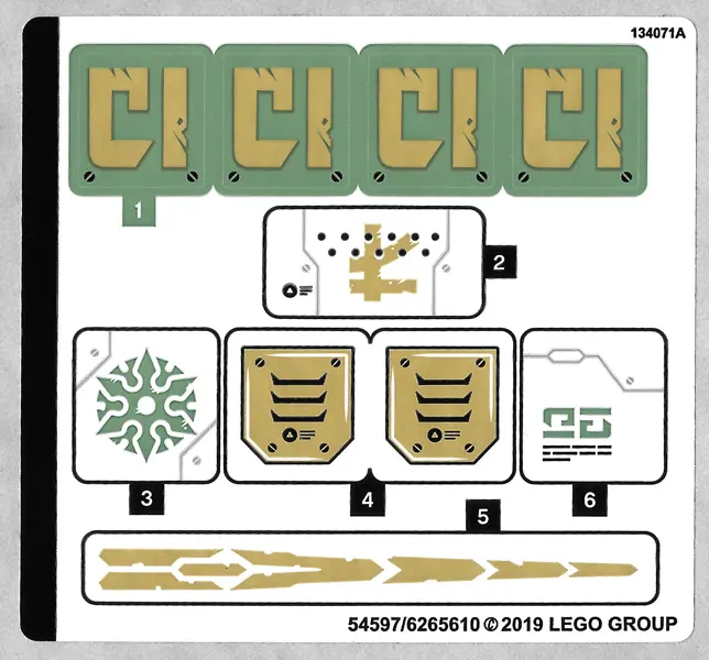 Sticker Sheet for Set 70676 - (54597/6265610)