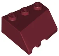 Dark Red Wedge 3 x 3 Sloped Right