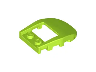 Lime Wedge 4 x 3 Cut Back with Cutout, 2 Studs