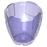 Trans-Purple Container, Faceted 4 x 4 x 3, Alien Pod Section