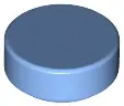 Medium Blue Tile, Round 1 x 1