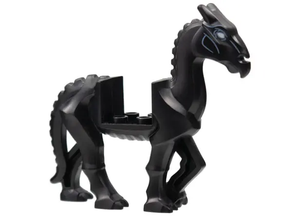 Black Horse, Skeletal with White Eyes Pattern (HP Thestral)