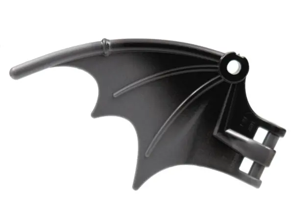 Black Dragon Wing 8 1/4 x 5 with Marbled Dark Bluish Gray Trailing Edge Pattern