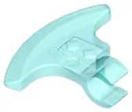 Trans-Light Blue Minifigure, Weapon Axe Head with Clip