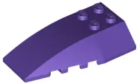 Dark Purple Wedge 6 x 4 Triple Curved