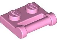 Pink Plate, Modified 1 x 2 with Bar Handle on Side - Closed Ends