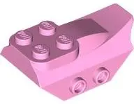 Pink Slope, Curved 4 x 2 with 4 Studs on Top, 2 Hollow Studs on Each Side, Wing End