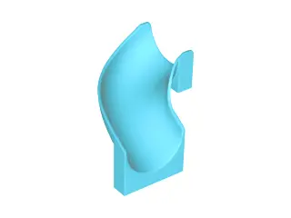 Medium Azure Slide Playground 6 x 6 x 6 Curved 90 degrees