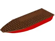 Red Boat, Hull Unitary 28 x 8 with Reddish Brown Top (92710 / 92711)