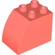 Coral Duplo, Brick 2 x 3 x 2 Slope Curved