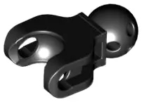 Black Hero Factory Arm / Leg with Ball Joint and Ball Socket, Short