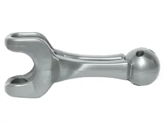 Flat Silver Bionicle Arm / Leg Section Skeletal with Ball Joint and Ball Socket