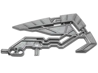 Flat Silver Bionicle Weapon Skull Warrior Axe