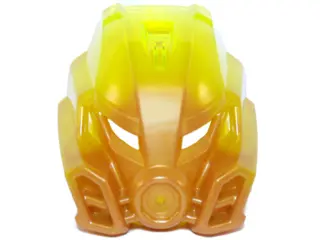 Pearl Gold Bionicle Mask of Stone with Marbled Trans-Neon Green Pattern