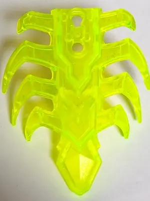 Trans-Neon Green Bionicle Spine Armor with 8 Ribs