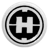 White Tile, Round 1 x 1 with Hero Factory 'H' Pattern