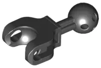 Black Hero Factory Arm / Leg with Ball Joint on Axle and Ball Socket, Short