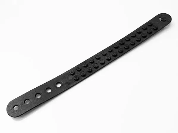 Black Bracelet with 2 x 14 Studs and 5 Holes