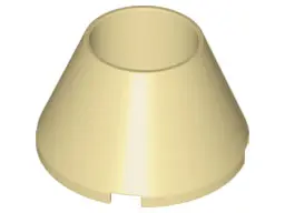 Tan Cone 4 x 4 x 2 Hollow No Studs