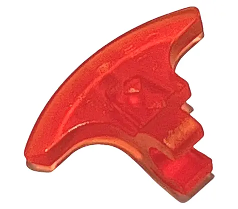 Trans-Neon Orange Minifigure, Weapon Axe Head with Clip