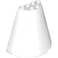 White Cone Half 8 x 4 x 6