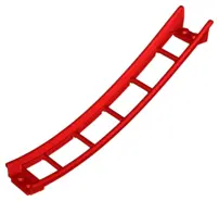 Red Train, Track Roller Coaster Ramp Large Lower Part, 6 Bricks Elevation