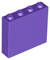 Dark Purple Brick 1 x 4 x 3