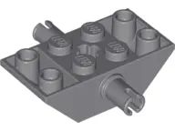 Dark Bluish Gray Slope, Inverted 45 4 x 2 Double with Pins