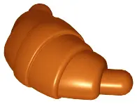 Dark Orange Croissant with Rounded Ends