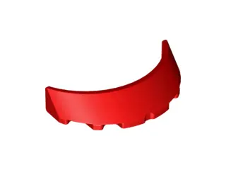 Red Windscreen 3 x 6 x 1 Curved