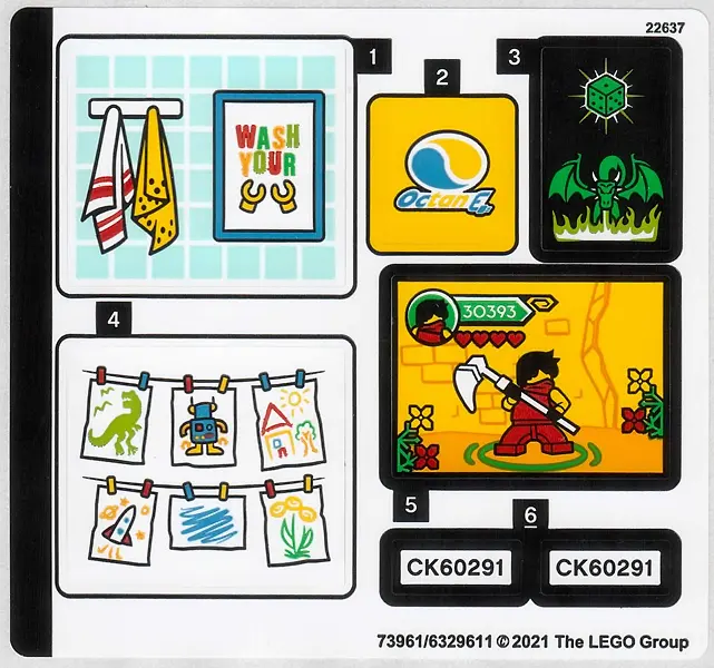 Sticker Sheet for Set 60291 - (73961/6329611)