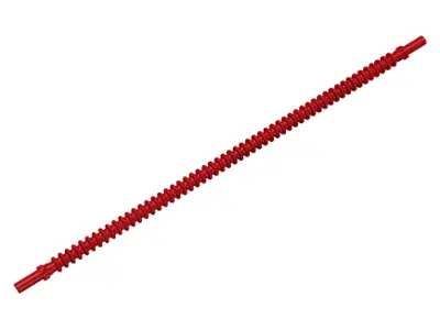 Red Hose, Flexible Ribbed with 8mm Ends 19L / 15.2cm
