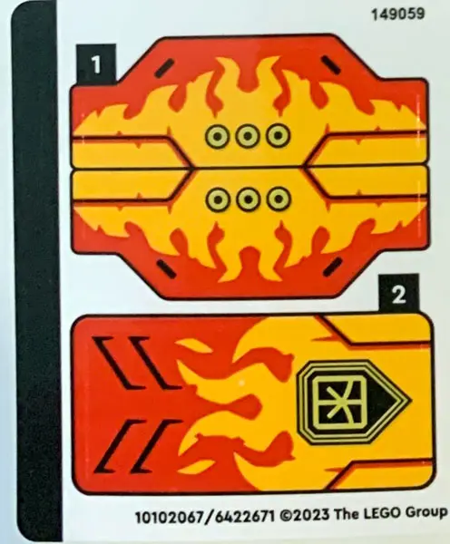 Sticker Sheet for Set 71780 - (10102067/6422671)