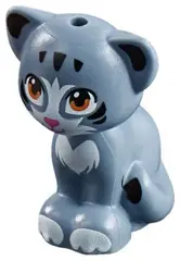 Sand Blue Cat, Friends Style, Sitting with Medium Nougat Eyes, Dark Pink Nose, Black Inner Ears and 