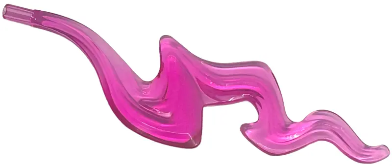 Pink Wave Rounded Squiggly with Bar End (Flame)