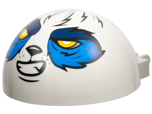 White Windscreen 6 x 6 x 3 Canopy Half Sphere with Dual 2 Fingers with Panda Face with Blue and Dark