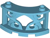 Medium Azure Fence 3 x 3 x 2 Quarter Round Ornamental with 2 Studs