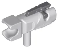 Light Bluish Gray Minifigure, Weapon Gun, Mini Blaster / Shooter / Fire Nozzle with Tow Ball Socket 