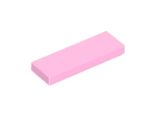 Bright Pink Tile 1 x 3