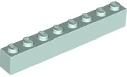 Light Aqua Brick 1 x 8