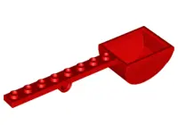 Red Plate, Modified 1 x 8 with Pin Hole and Bucket (Catapult)